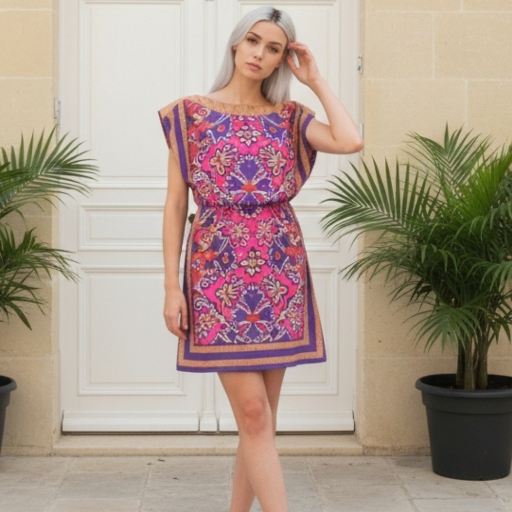 Bold Print MidCentury AESTHETIC Loft Dress Size M